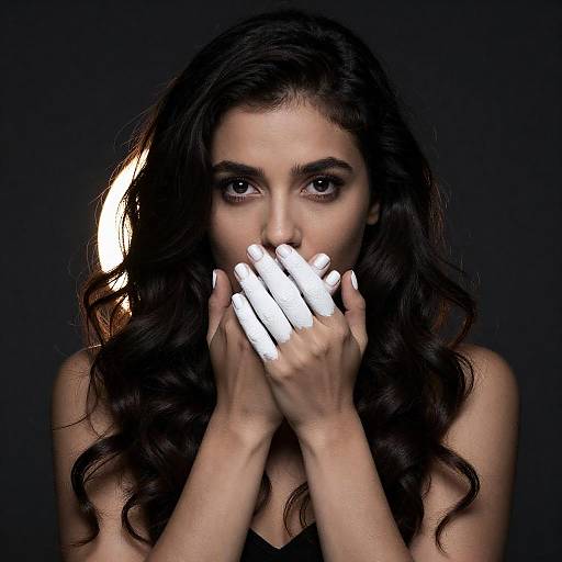 Intense Portrait of a Mysterious Woman