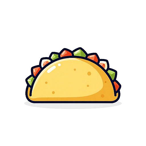 Taco Superhero Cartoon Vector Art