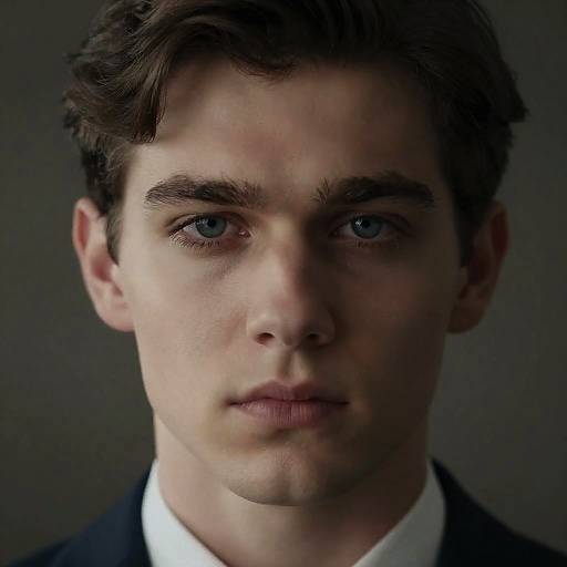 Intense Portrait of a Young Man