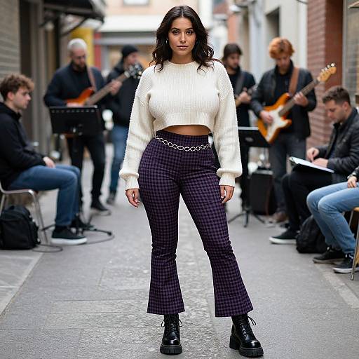 Pear-Shaped Woman in Casual Streetwear