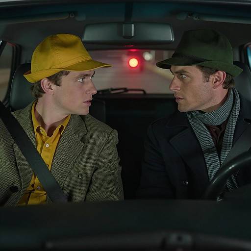 Intense Night Encounter in a Car