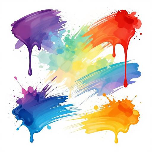 Vivid Dripping Paint Vector Art