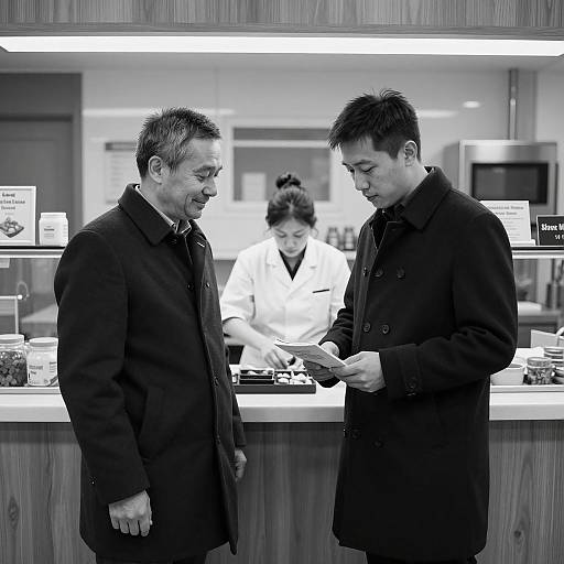 Vintage Black and White Food Scene