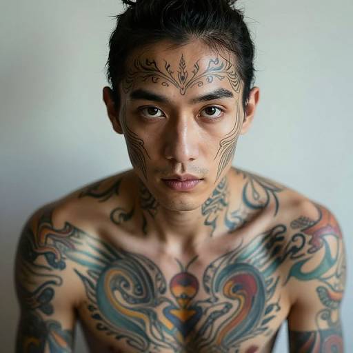 Photorealistic Mystic Portrait with Tattoos