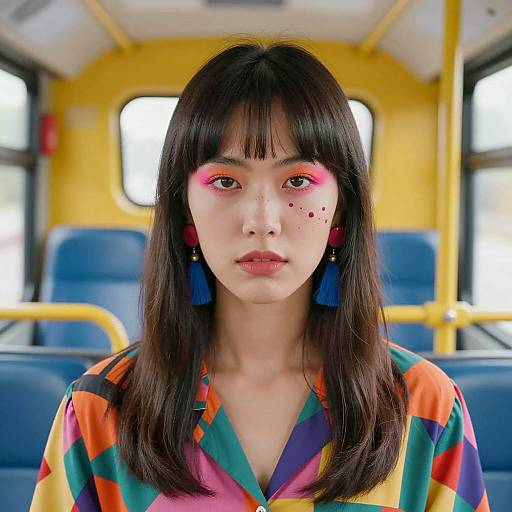 Vibrant Portrait of a Stylish Woman