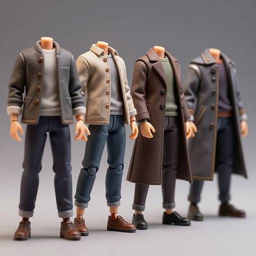 Posable Figures Wearing Detailed Clothes