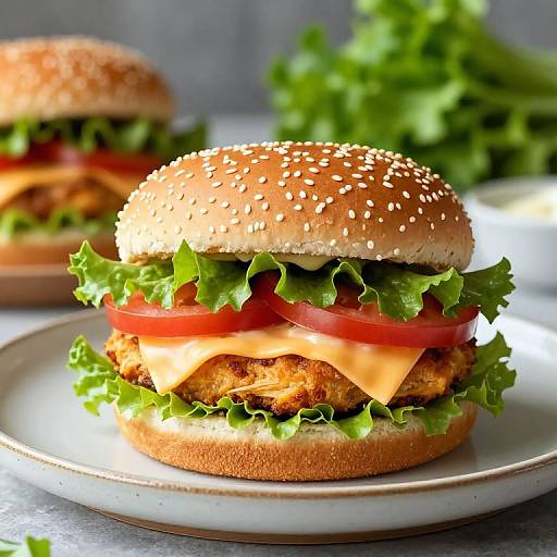 Golden Chicken Patty Sandwich Delight