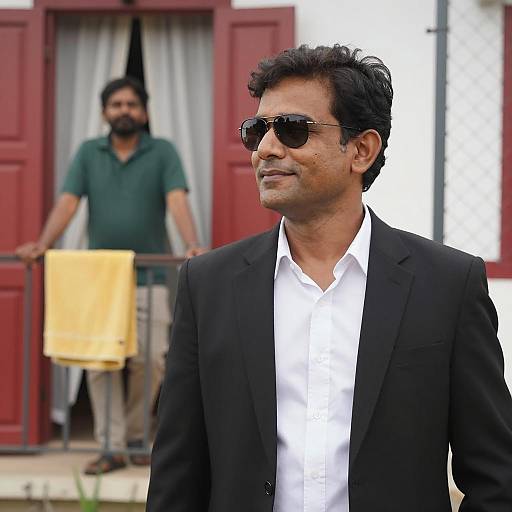 Stylish Man with Unique Background Scene