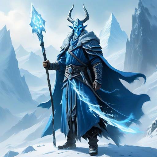 Mysterious Ice Magus on Snowy Peak
