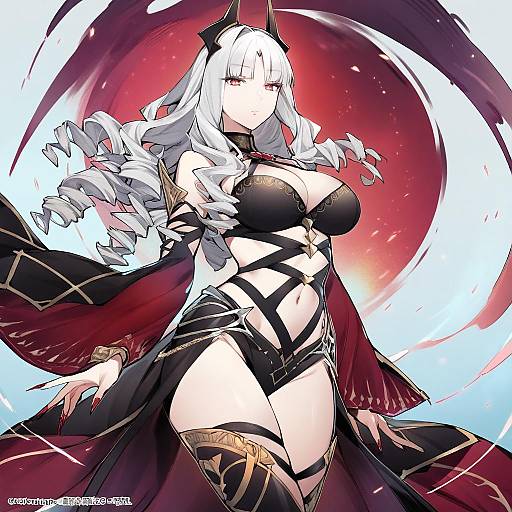 Illustration of Carmilla (fate), fate (series) in the style of Ge-b