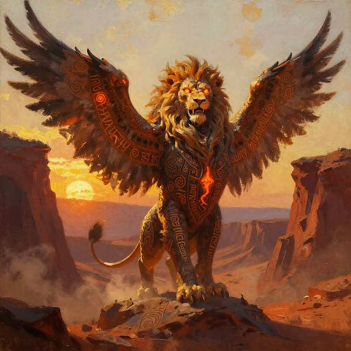 Mythic Griffin in Crimson Canyon