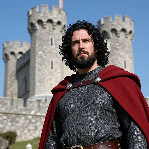 CGI Bearded Knight by Stone Castle