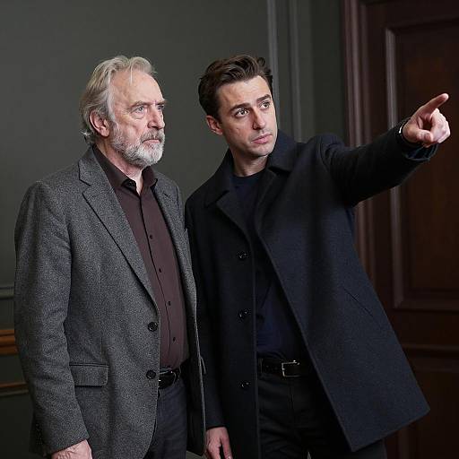 Candid Portrait of Two Intense Men