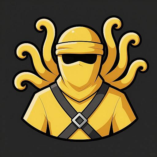 Vibrant Yellow Ninja-Like Design Concept