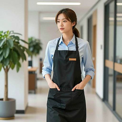 Photorealistic Woman in Casual Office Attire