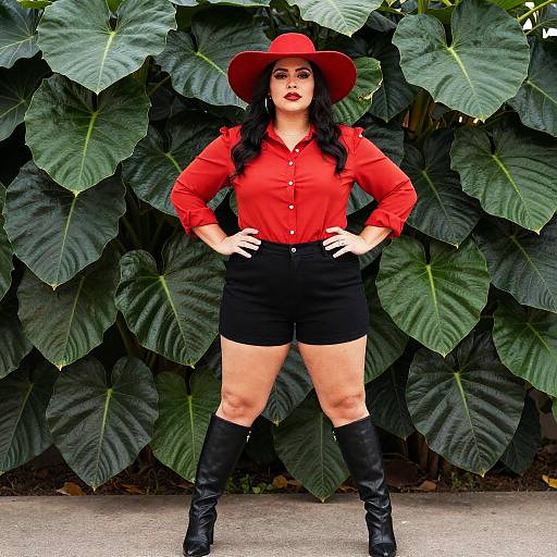 Bold Plus-Size Carmen Sandiego Look