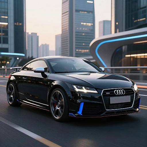 Audi TT RS Neon Futuristic Sports Car