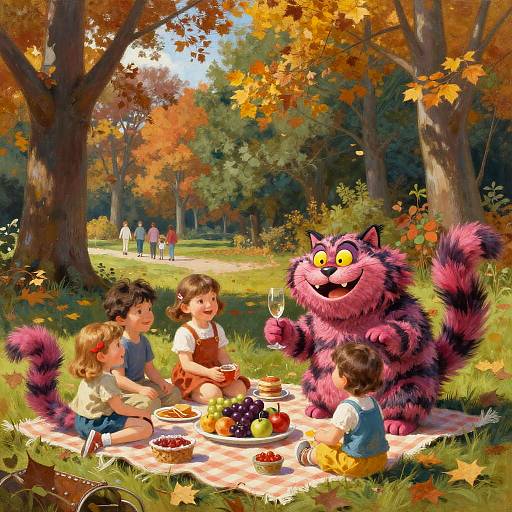 Autumn Picnic with Cheshire Cat Bliss