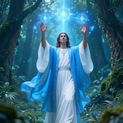 Powerful Male Cleric Healing Spell