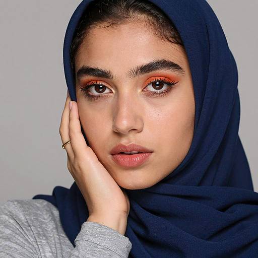 Elegant Close-Up of a Young Woman