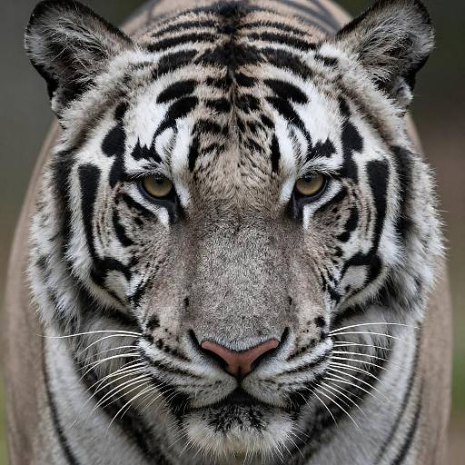 Intense Close-up of Tiger's Face