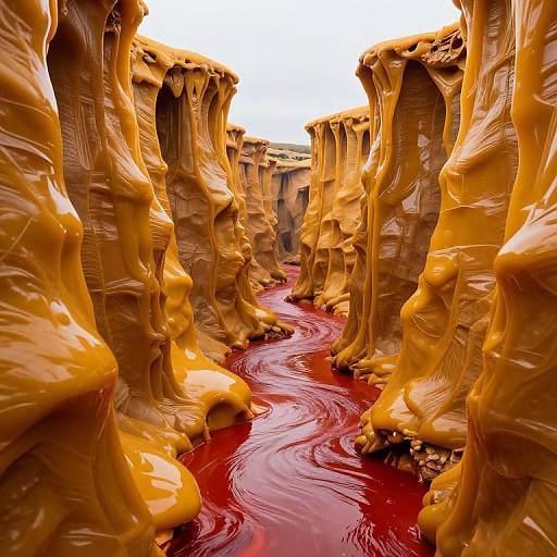 Surreal Molten Mustard Canyon