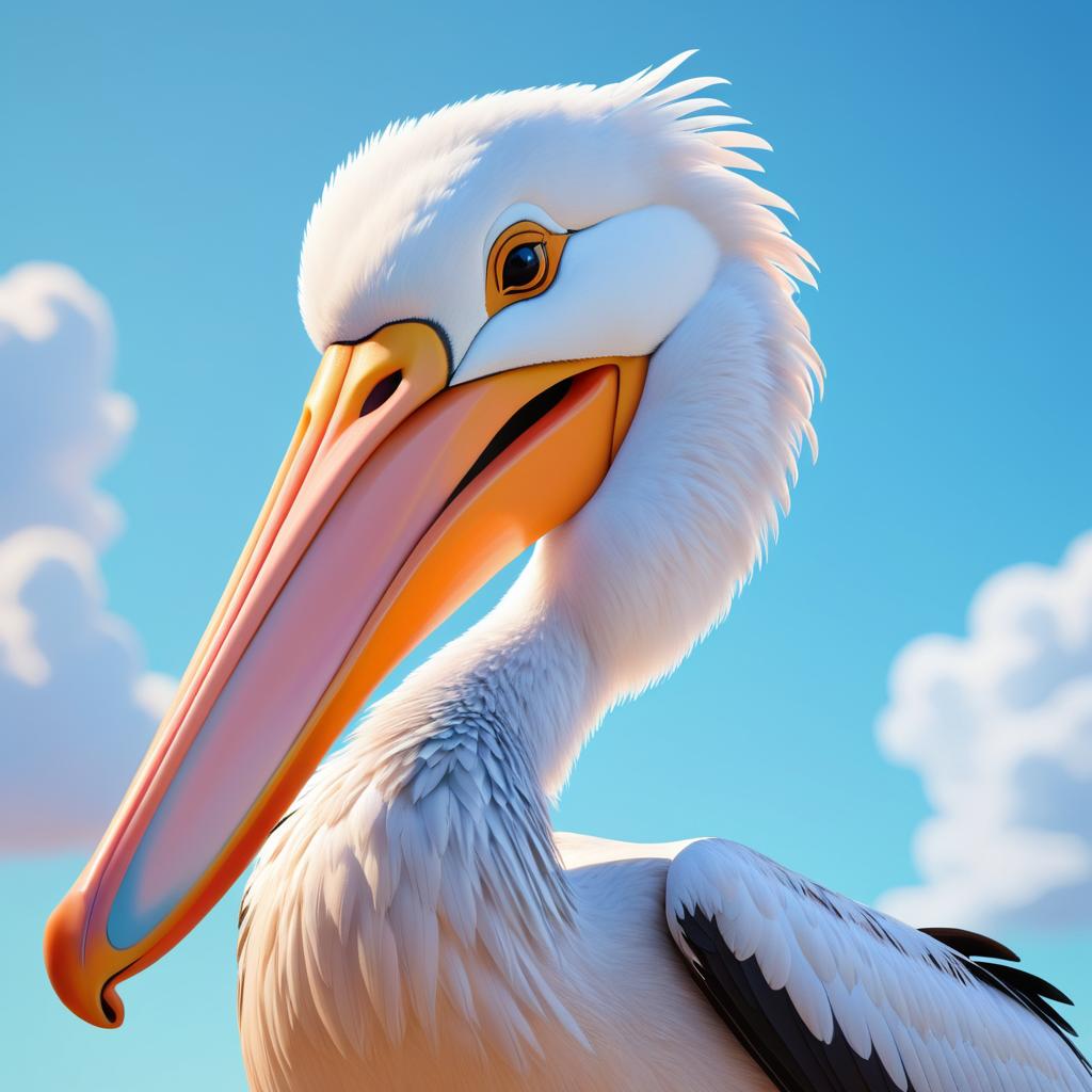 Friendly Cartoon Pelican Character Design