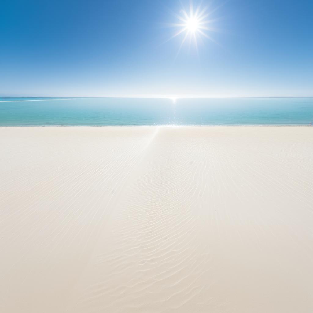 Infinite Serenity: A Bright Beach Perspective