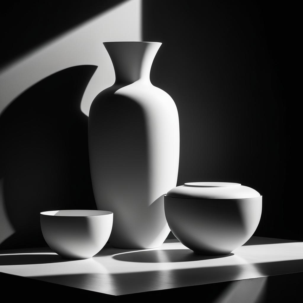 Dramatic Black and White Still Life