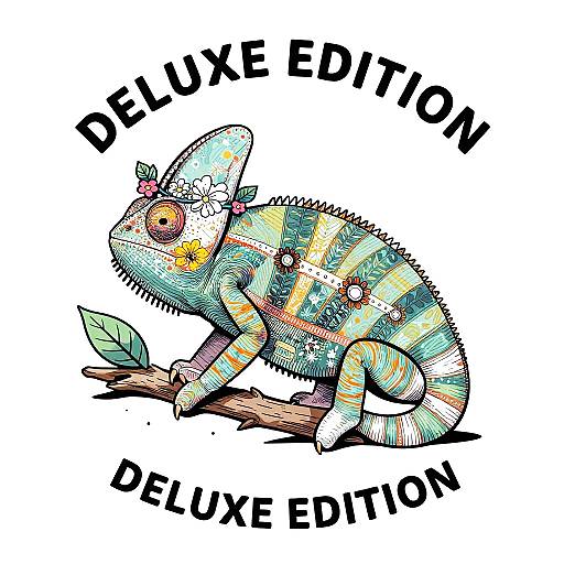 Whimsical Chameleon Floral Crown Design