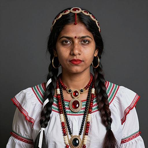Photo-Realistic Portrait of Amerindian Woman