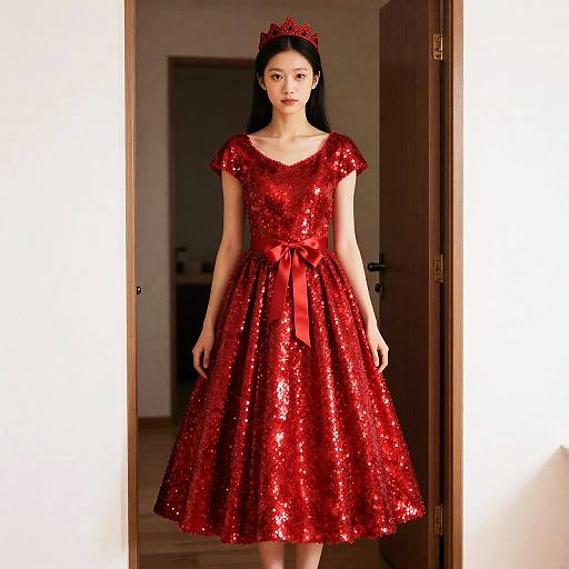 Red Sequin Dress Fairy Godmother