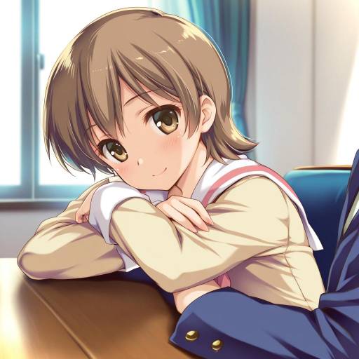 Illustration of Aioi yuuko, nichijou in the style of Monety