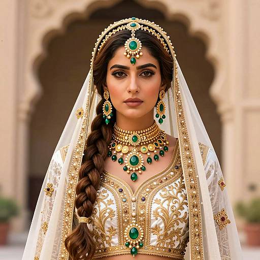 Regal Arabian Princess Portrait in Detail