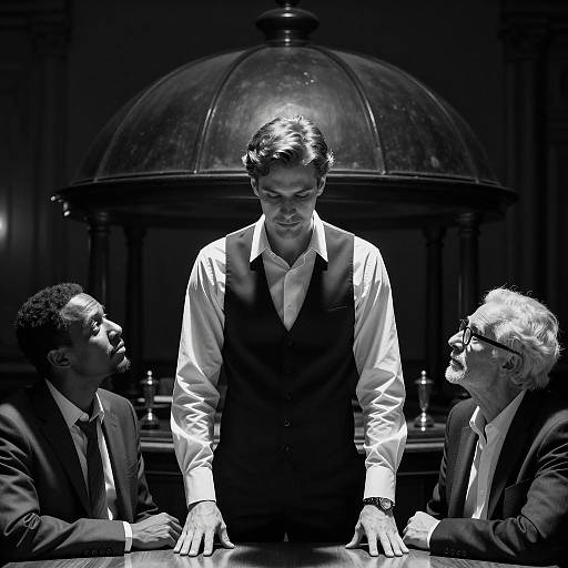 Dramatic Tension in Dim Lighting