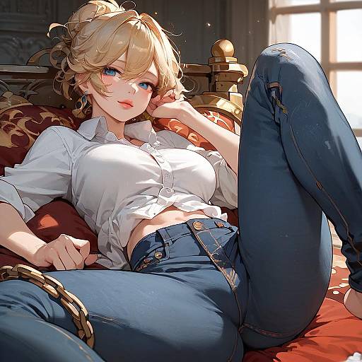 Anime Girl in Dungeon Setting