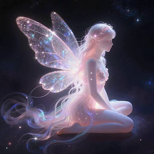 Ethereal Fairy Comet in Space