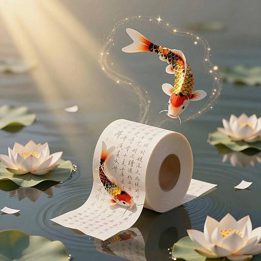 Sunlit Paper-Lotus Roll-Scribe Automaton Lagoon