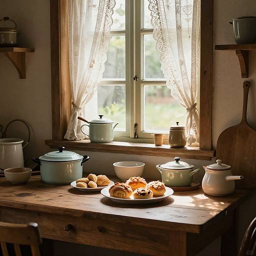 Nana's Cozy Rustic Kitchen Scene