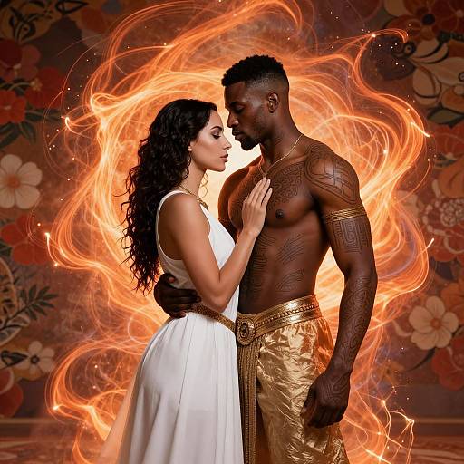 Cinematic Berber and Black Couple Energy