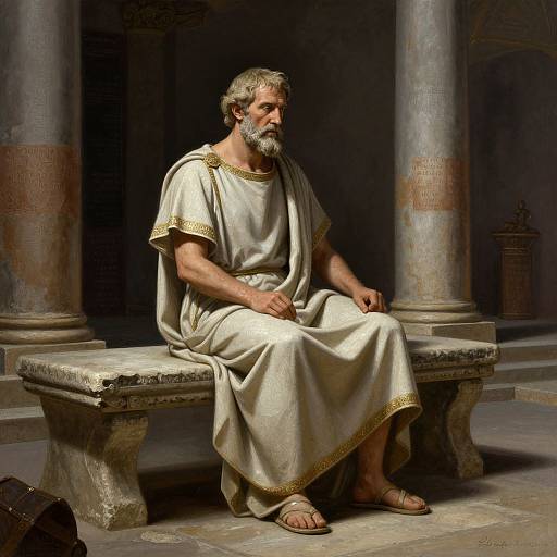 Solemn Pontius Pilate in Roman Courtyard