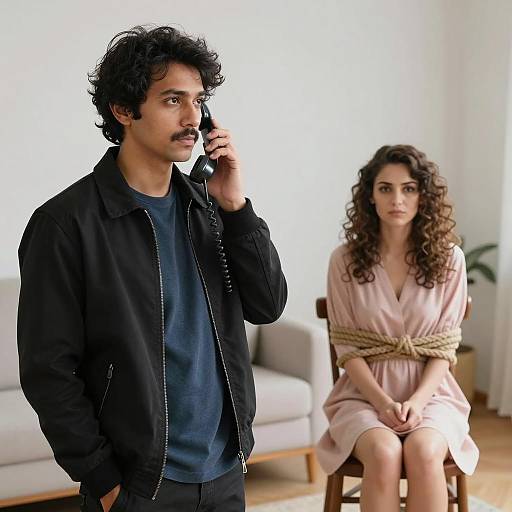 Dramatic Scene with Man and Woman