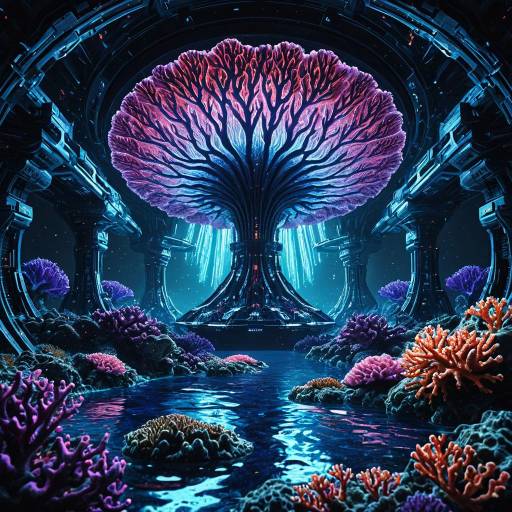 Futuristic Alien Coral Landscape