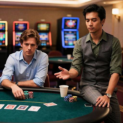 Casino Tension: A Poker Face Showdown