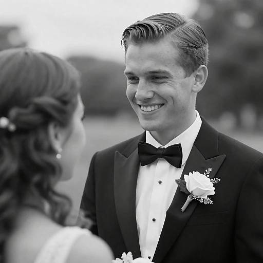Elegant Tuxedo Portrait in Black and White