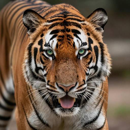 Fierce Close-Up of Intense Tiger