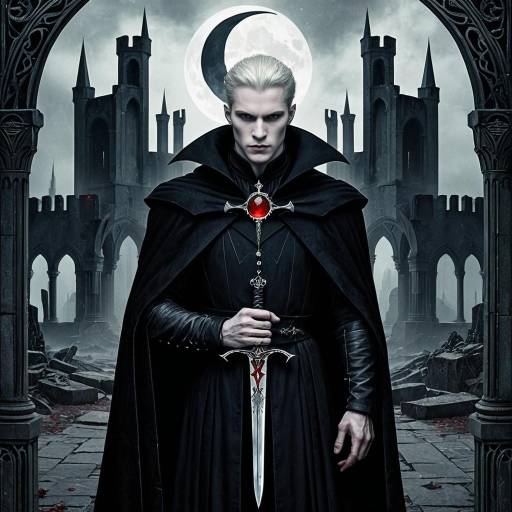 Ethereal Vampire in Misty Ruins