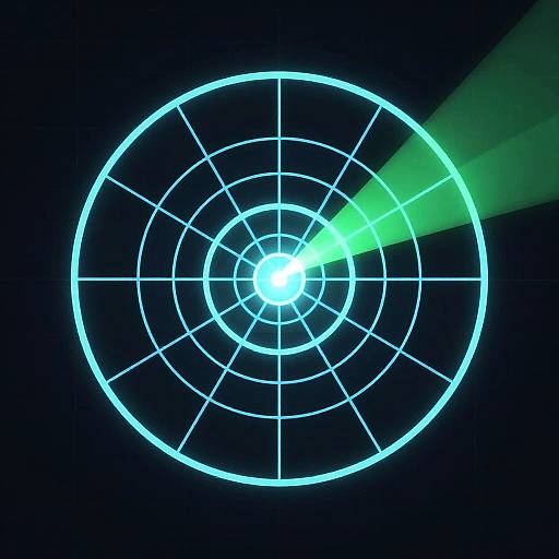 Futuristic Neon Radar Logo Design