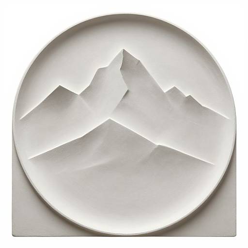 Abstract Brutalist Mountain Sculpture