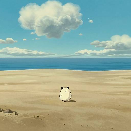 Wholesome Animated Empty Beach Scene